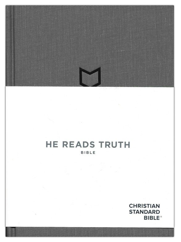 CSB He Reads Truth Bible, Pewter Cloth Over Board, Hardcover with Dust Jacket